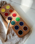 Watercolor holder - Beechwood - Paint cups included
