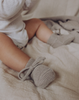 Hvid Hvid x Zoen voor Gust - Booties - 100% Merino wool - Sesame Booties 0-9m