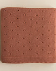 Hvid Hvid Bibi blanket - 100% Merino wool - Medium thick knit Blankets Brick