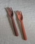 Cink Toddler fork - 2 pack Eat Brick/beet