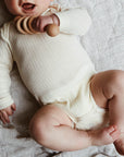 Cosilana Body - Long sleeve - Wool, Silk & Cotton Rompers Natural / 50-56