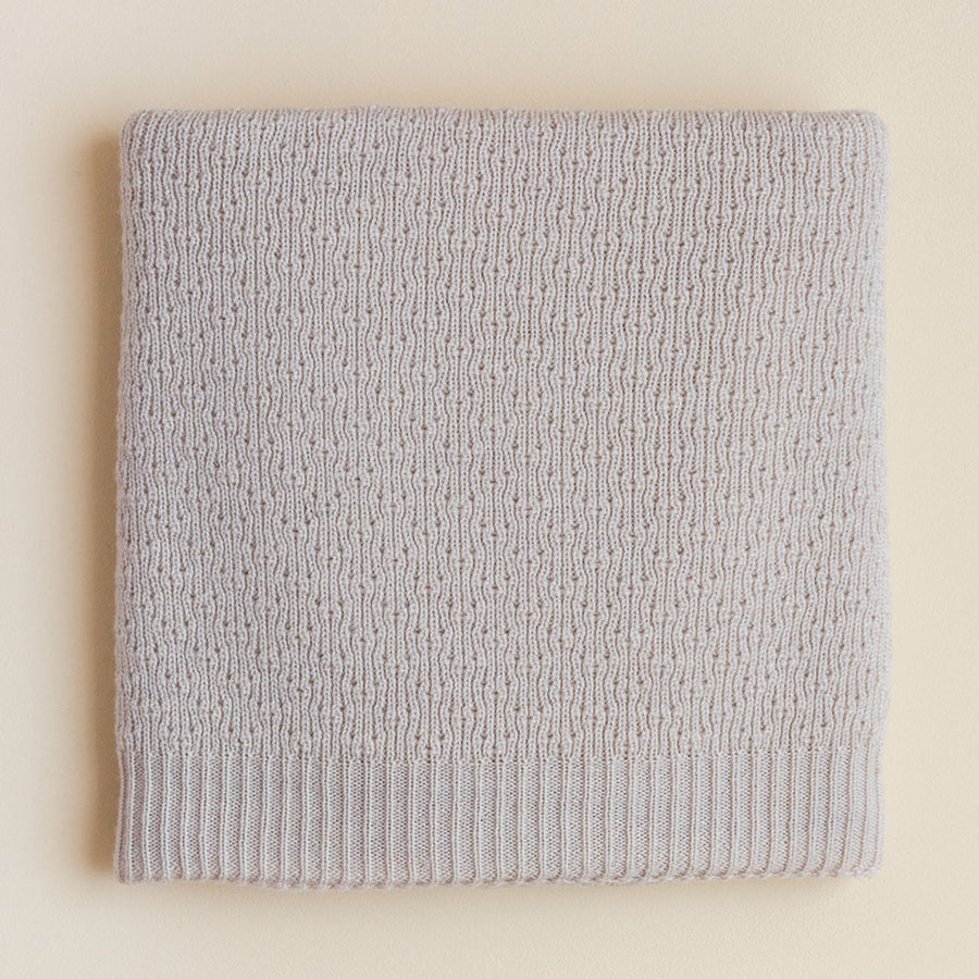 Hvid Dora blanket - 100% Merino wool - Thick knit