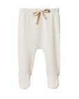 Footed Baby Pants - Pointelle - Organic Cotton