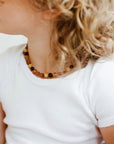 Amber Amber necklace - Baby & child - 32 cm Accessoires Dark Cognac - Polished