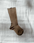 condor Ribbed knee socks - Earthy Colors Socks Oat Brown / 3-6m