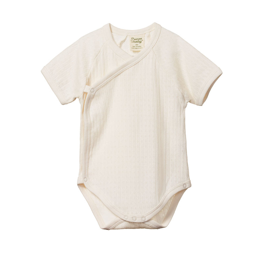 Nature Baby - Body - Kimono - Romper - Pointelle - Cotton - Zoenvoorgust.com