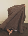 Hvid Hvid Gaston blanket - 100% Merino lambswool - Very thick knit Blankets Stone
