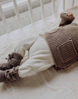 Hirsch Natur Baby socks - 100% Organic wool - Sesame Booties Sesame / 0-3m