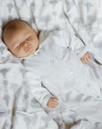 Khasto Baby Sleep Suit - Cotton Cashmere Sleep Suit White / Newborn