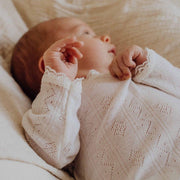 Joha Body - Long Sleeve - Wool & Silk - Pointelle - Natural Rompers 50