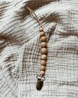 Speen & Koord Pacifier clip - Beechwood - Handmade pacifier clip Beechwood natural