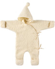 Binibamba Snuggle suit - 100% Wool - Milk Outerwear Small (0-6m)