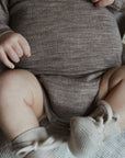 Joha Body - Long Sleeve - 100% Wool Rompers Sesame melange / 50
