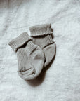 Living Crafts Baby Socks - Organic wool Socks & Tights Taupe / 15-16