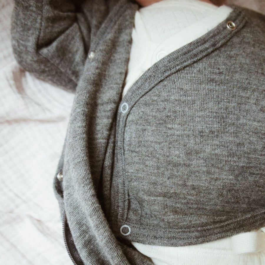 Sleeping Bag - wool & Silk - Grey Melange