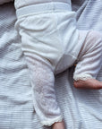 Baby Pants - Wool & Silk - Pointelle - Natural