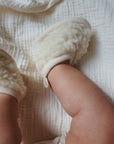 Binibamba Merino Baby Booties - Milk Booties Newborn