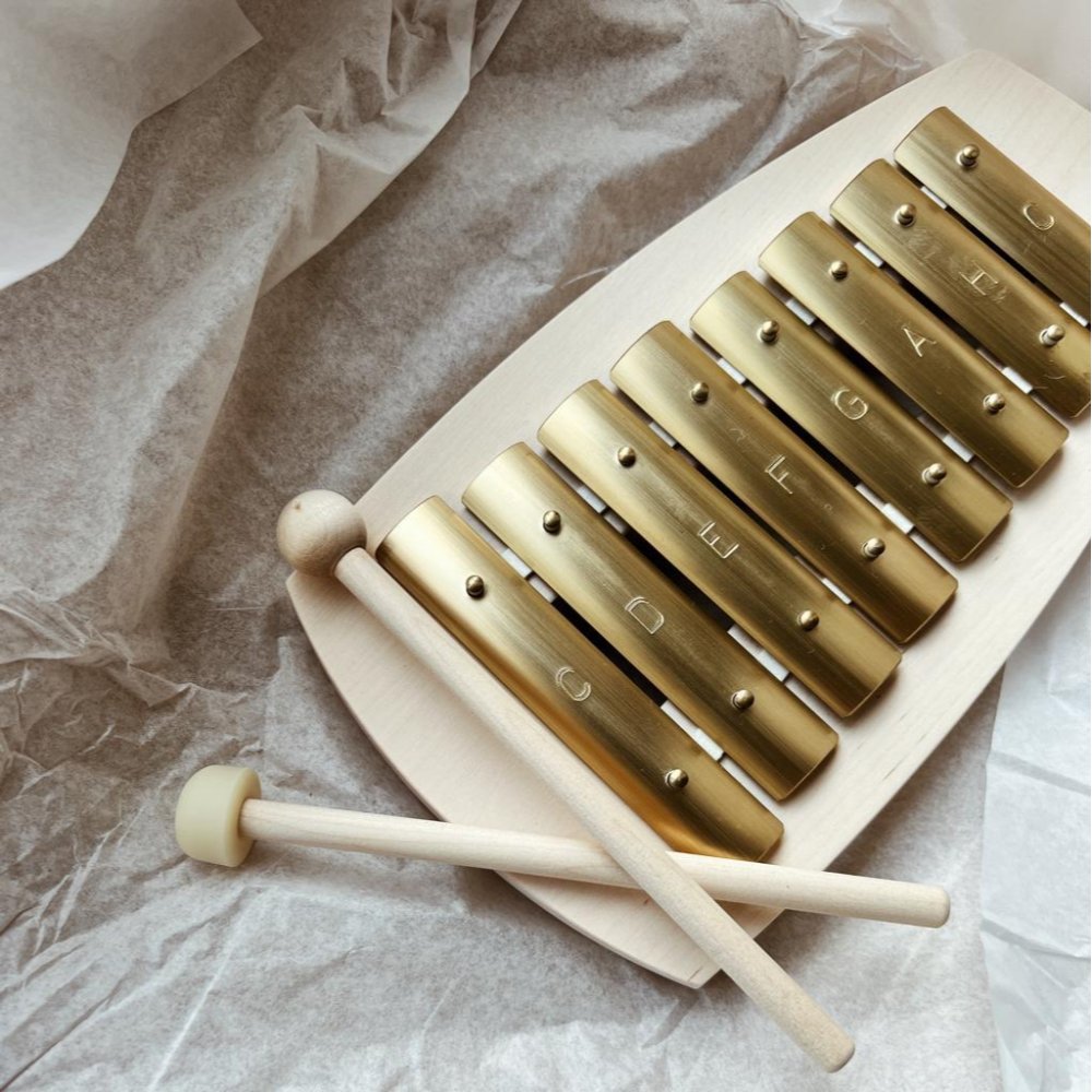 Auris Diatonic Glockenspiel 8 Tone Straight Brass Zoen voor Gust