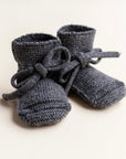 Hvid Hvid Booties - 100% Merino wool Booties Charcoal / 0-9m