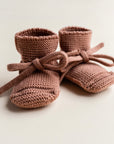 Hvid Hvid Booties - 100% Merino wool Booties Terracotta / 0-9m