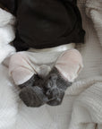 Hirsch Natur Newborn socks - 100% Organic wool - Dark grey Booties Dark Grey