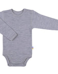 Joha Body - Long Sleeve - 100% Wool Rompers Light grey melange / 50
