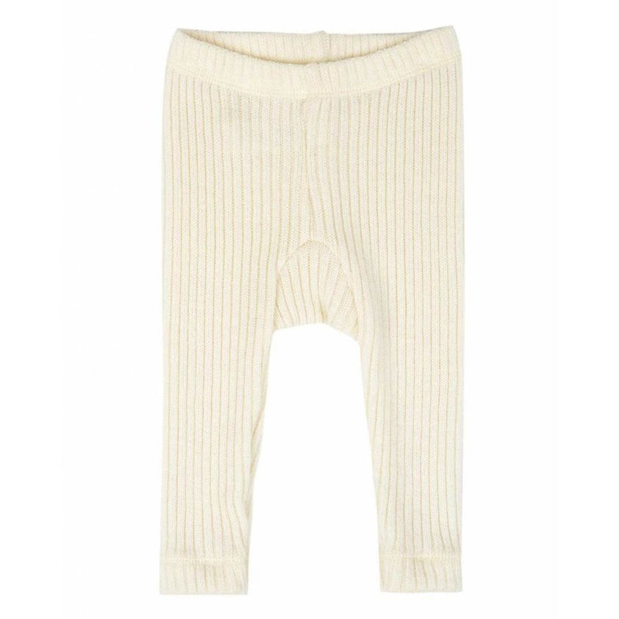 Baby Pants - Ribbed - 100% Wool - Cream