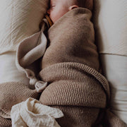 Hvid Hvid Titi pacifier holder - 100% Merino wool pacifier clip Sesame