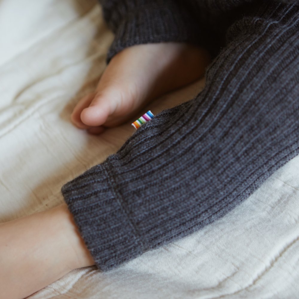 Joha Baby Pants - Ribbed - 100% Wool - Dark Grey Clothing 50