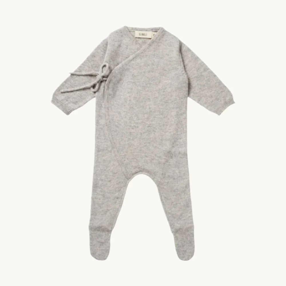 Newborn suit - 100% Cashmere - Grey Melange