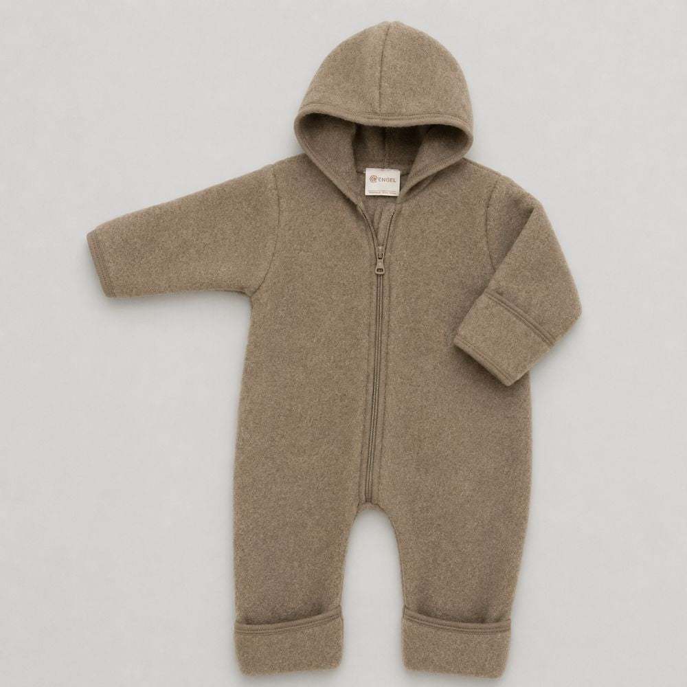Overall - Met ris - 100% Scheerwol - Oversized pasvorm - Walnut