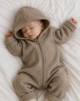 Overall - Met ris - 100% Scheerwol - Oversized pasvorm - Walnut