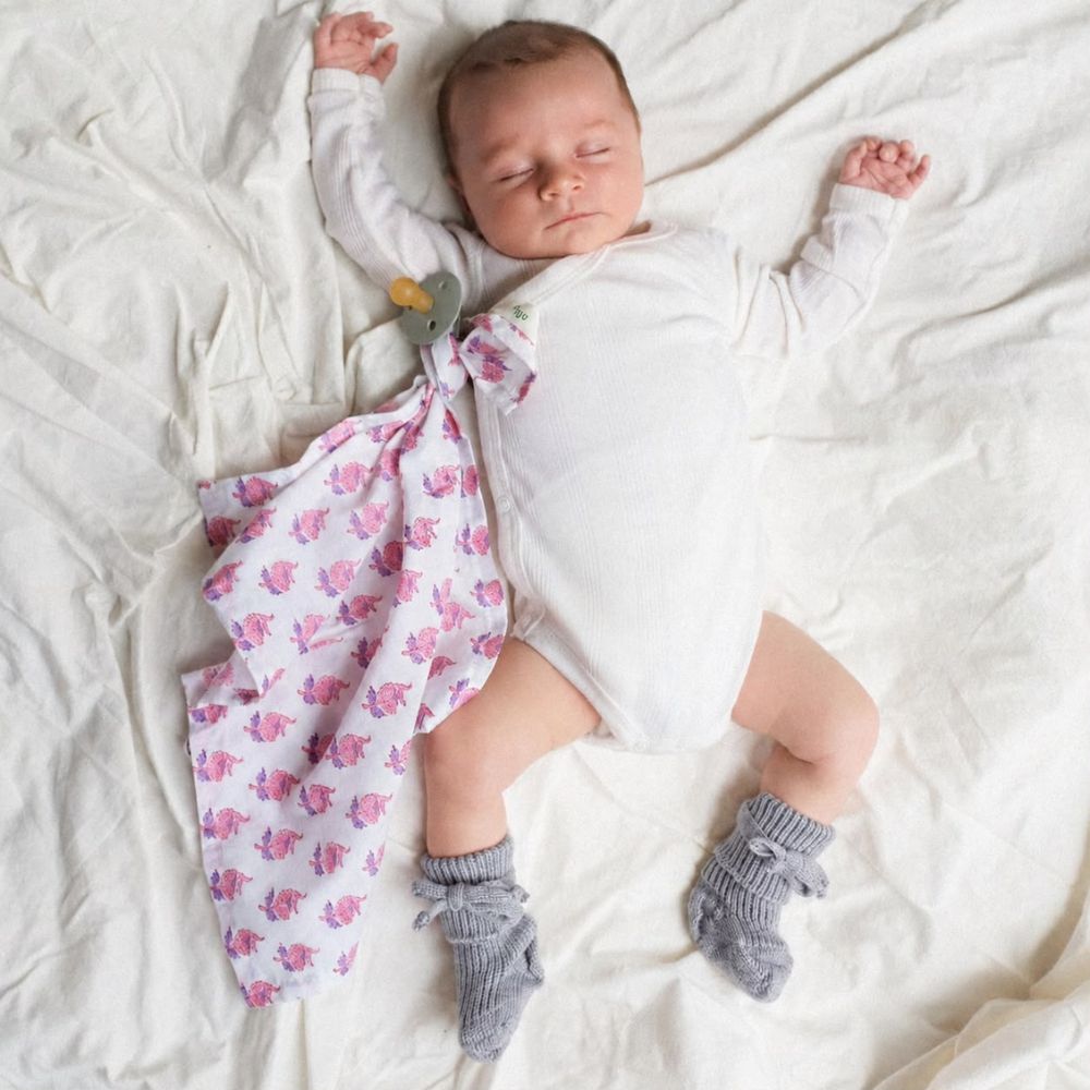 Newborn socks - 100% Organic Wool - Light Grey