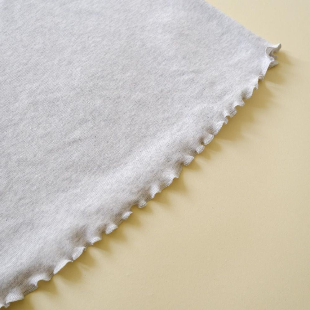 Tothemoon ☾ - Strap dress - Curled ends - Organic cotton - Light grey