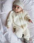 Baby suit - 100% Wool Fleece - Cream