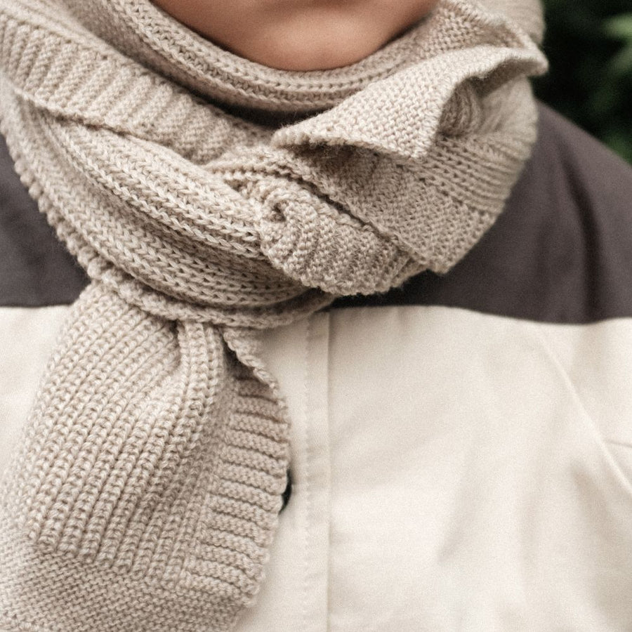 Hvid - Gustave Kids Scarf - 100% Merino wool