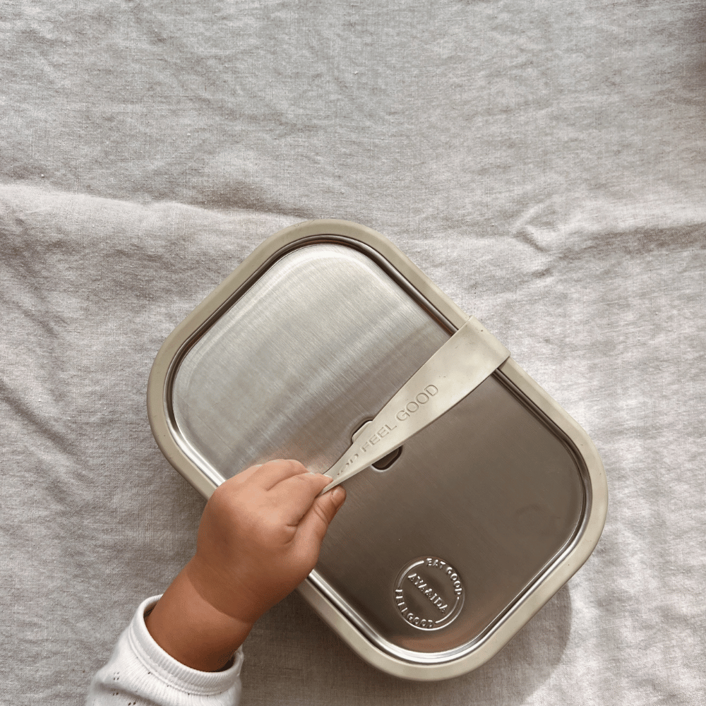Aya & Ida Lunchbox - Steel - 1000 ml Eat Cream Beige