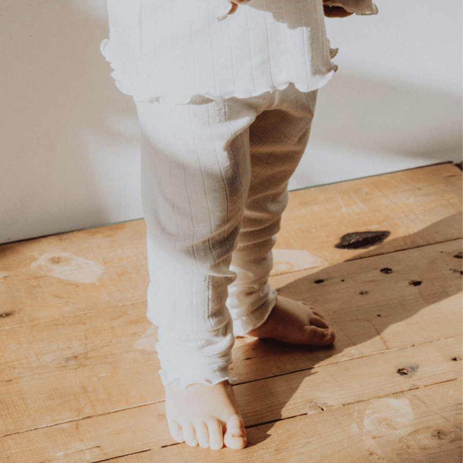Tothemoon ☾ - Leggings - Curled ends - Wool & silk - Pointelle