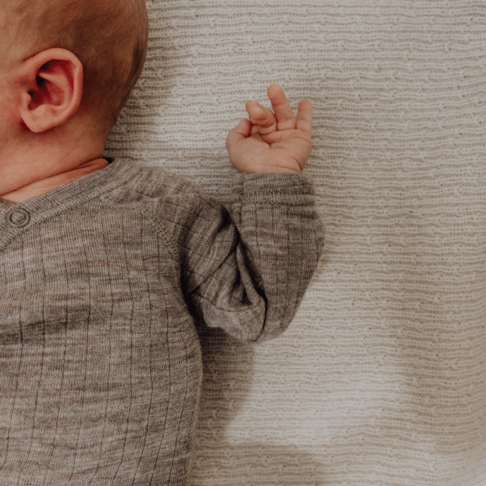 Joha Cross-over body - Long sleeve - 100% Wool Rompers Natural / 50