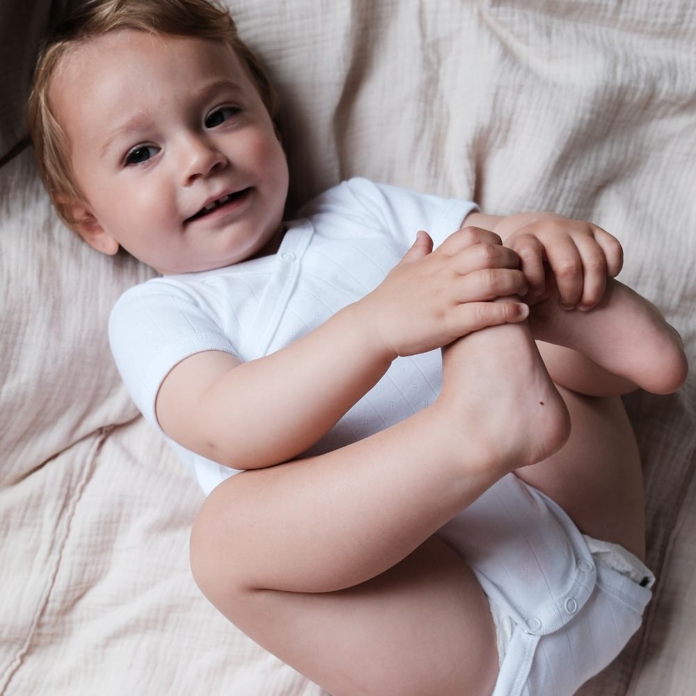 Tothemoon ☾ - Cross-over body - Short sleeve - Organic cotton - Pointelle