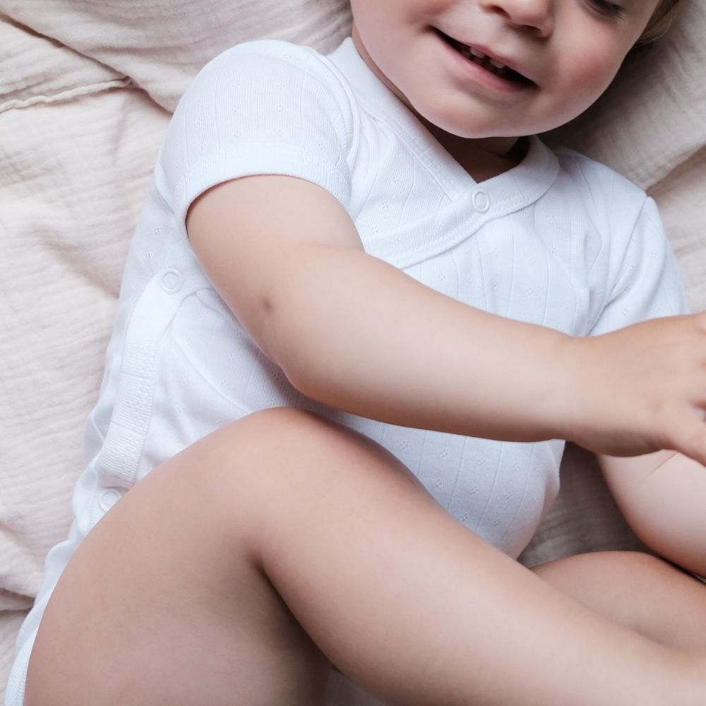 Tothemoon ☾ - Cross-over body - Short sleeve - Organic cotton - Pointelle