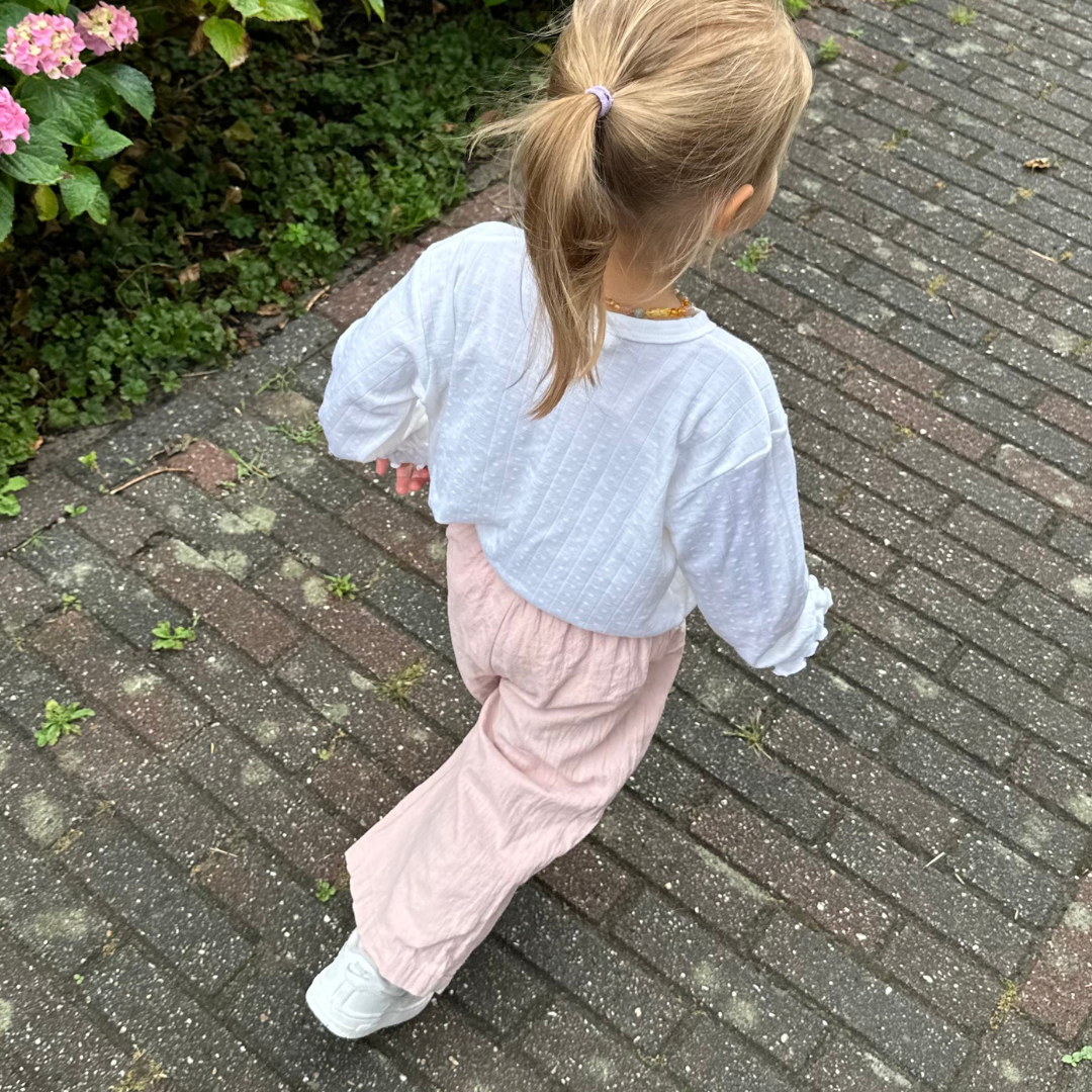 Tothemoon ☾ - Shirt - Long sleeve - Piquette cuffs - Wool & silk - Pointelle - Wide fit