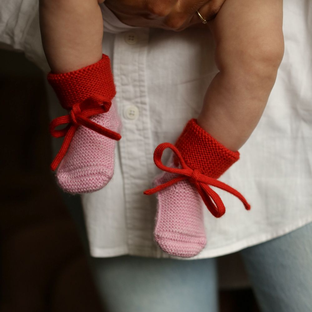 Hvid Happy Slofjes - 100% Merino wool