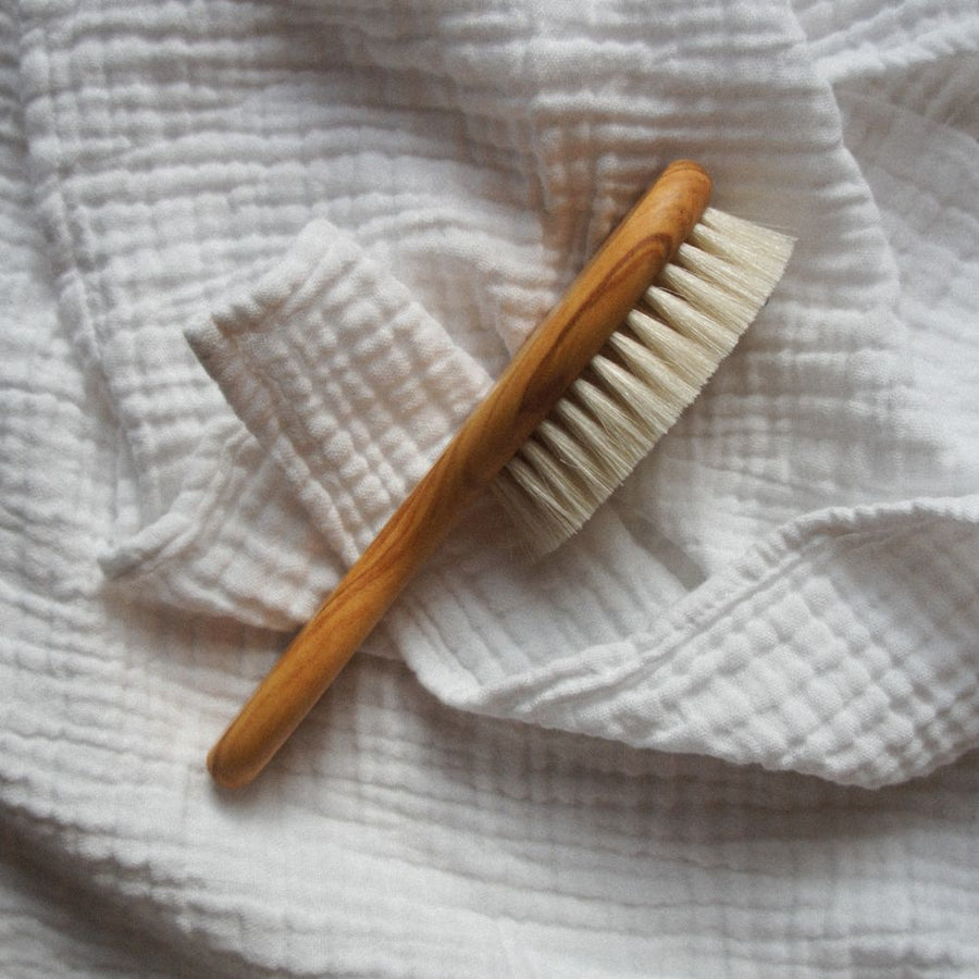 Baby brush - Olive wood & goat hair