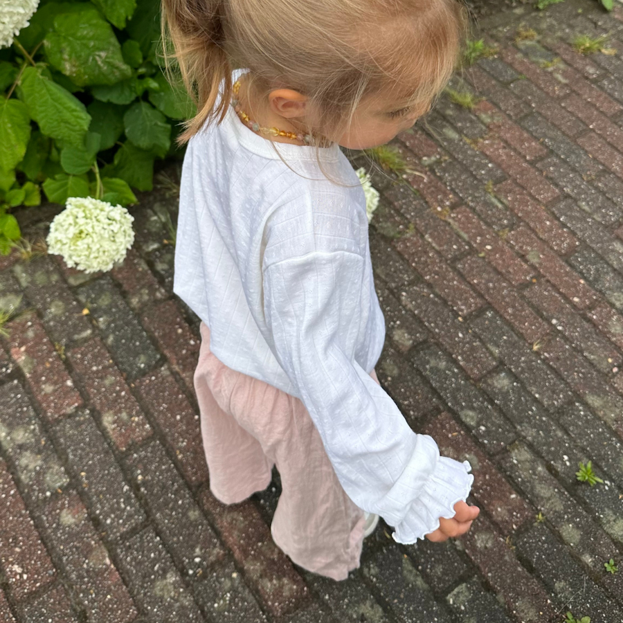 Tothemoon ☾ - Shirt - Long sleeve - Piquette cuffs - Wool & silk - Pointelle - Wide fit