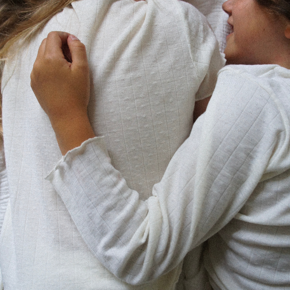 Tothemoon ☾ Tothemoon ☾ - Shirt - Long sleeve - Curled ends - Wool & silk - Pointelle - Previous design Clothing 86/92