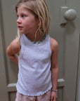 Tothemoon ☾ - Cropped top - Curl finish - Organic cotton - Light grey