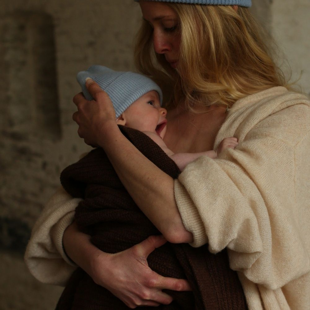Hvid - Newborn Beanie - 100% Merino wool