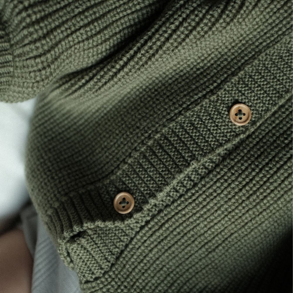 Hvid Hvid - Inga - Cardigan - 100% Merino wool Baby en peuter Artichoke / 0-3 months