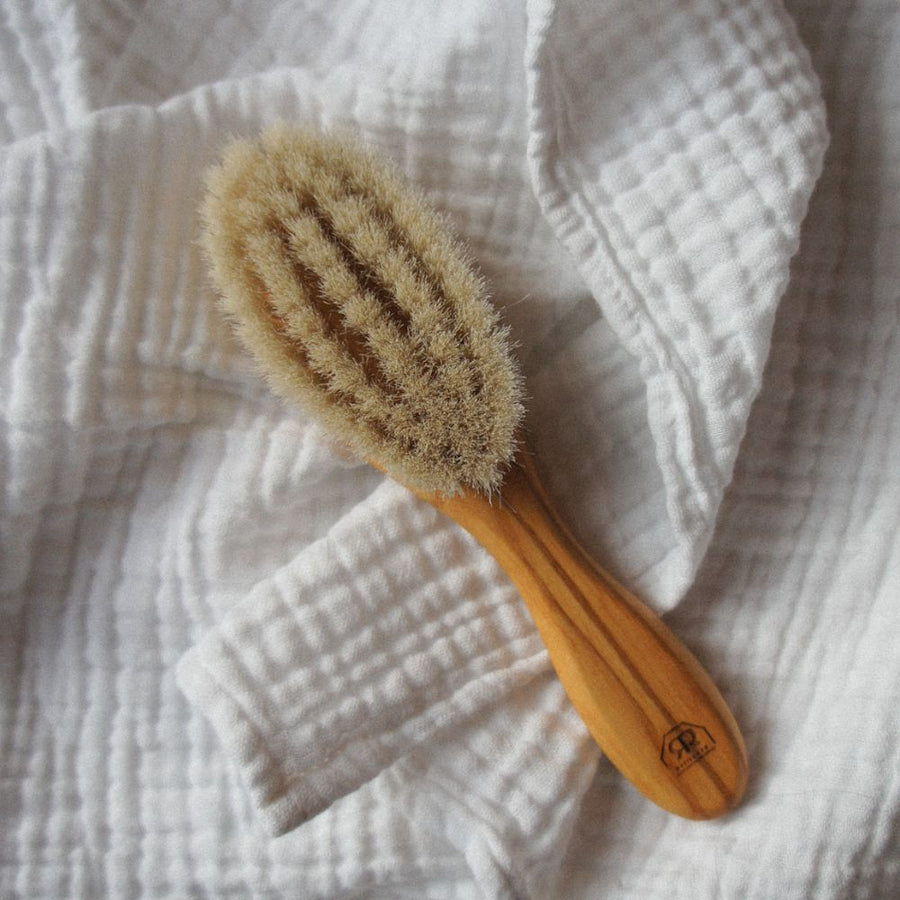 Baby brush - Olive wood & goat hair